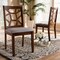 Baxton Studio Abilene Grey Upholstered and Walnut Brown Finished Dining Chair, PK2 149-8963 - alternate 5